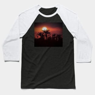 Sunset View In The Palm Forest Baseball T-Shirt